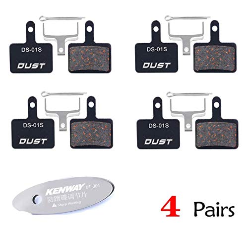 CYCOBYCO 4 Pares de Pastillas de Freno de Disco de Bicicleta para TRP Tektro Shimano Deore Br-M575 M525 M515 T615 T675 M505 M495 M486 M485 M475 M465 M447(M315 Semi-Metallic)
