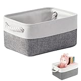 Boîte de rangement pliable avec poignées : la boîte de rangement pliable en lin peut être pliée pour le rangement lorsque vous ne vous en servez pas ou pour un transport facile. Lors de l'utilisation, il suffit de le remplir avec quelque chose ou de lisser les plis avec un fer à repasser pour restaurer la forme.