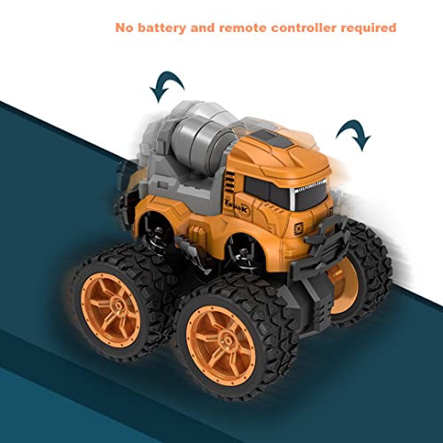 Moonfu Toodler Kid Construction Truck Toy Monster Toy Car Pull Back Vehicles Cars Urable Friction Powered Push And Go Toys Truck Cars For Boys Girls-Rescue Firetruck #TOP3