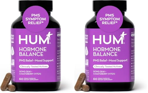 Image of HUM Hormone Balance for Women, Supplement for Women's Health with Chasteberry & Dong Quai, Support for PMS Symptoms, Cramps, Irritability, Hormonal Balance, Monthly Support, 60 Capsules (Pack of 2)