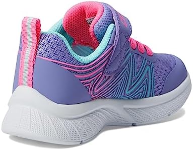 Skechers Kids Girls Microspec Plus-Swirl Sweet Sneaker, Perwinkle/Multi, 7 Toddler | Image 4