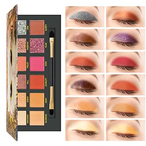 All In One Makeup Set For Girls, Make Up Set Included 12 Colors Eyeshadow Palette, Foundation, Make Up Face Primer, Liquid Lipsticks, Makeup Brush, Makeup Sponge, Eyebrow Styling Gream, Eyebrow Pencil And Eyebrow Set #TOP3