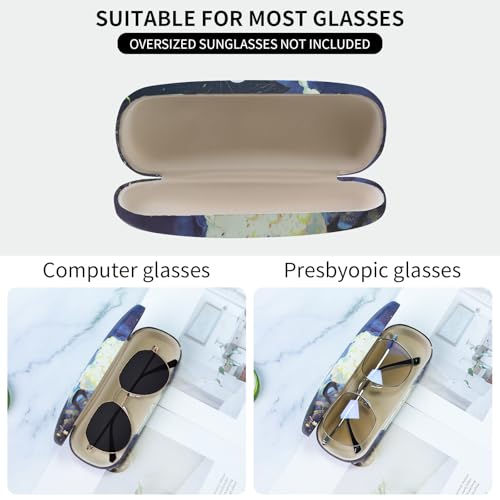 Image of PERFECTSIGHT Hard Shell Eyeglasses Case, PU Leather Protective Glasses Case, Cute Eyeglass Case for Women Men Girls