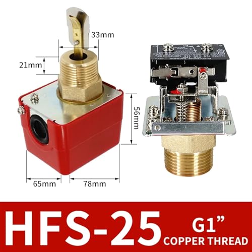 Interrupteur de débit d'eau 1 pouce HFS-25 cuivre vanne détection liquide 12V 220V