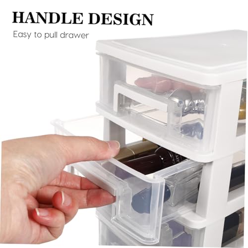 Organisateur transparent à tiroirs plastique bureau et papeterie compact - 5