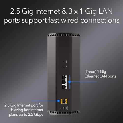 Image of NETGEAR Nighthawk Dual-Band WiFi 7 Router (RS150) - Router Only, BE5000 Wireless Speed (up to 5.0 Gbps) - Covers up to 2,250 sq. ft., 80 Devices - 2.5 Gig Internet Port - Free Expert Help