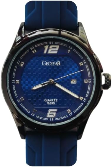 Watches for Men Fashion Silicone Analog Quartz Wrist Watch Blue