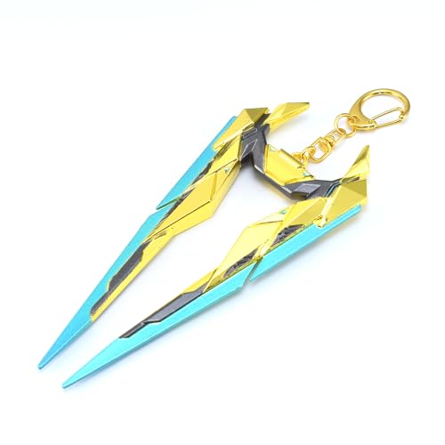 Superbuybox Game Sword Karambit Knife Martial Arts Game Collection Keychain Desk Decoration Backpack Pendant Gift (Araxys Bio Harvester)