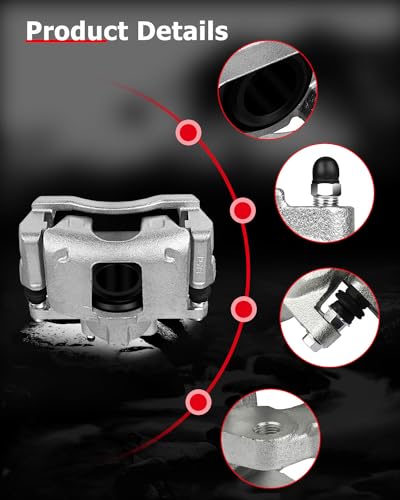 Image of cciyu Front Left & Right Brake Calipers With Bracket 18B5045 18B5044 For Chrysler 2008-2012 For Dodge 2007-2016 For Jeep 2007-2012 For Ram 2012 For Volkswagen 2009-2012 (2PCS)