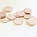 10 Pieces - 16K Rose Gold Plated Coin Disc Charm Round Stamping Blank Tag Metal Jewelry Making Supply Blank Initial Charm Holiday Gift .5