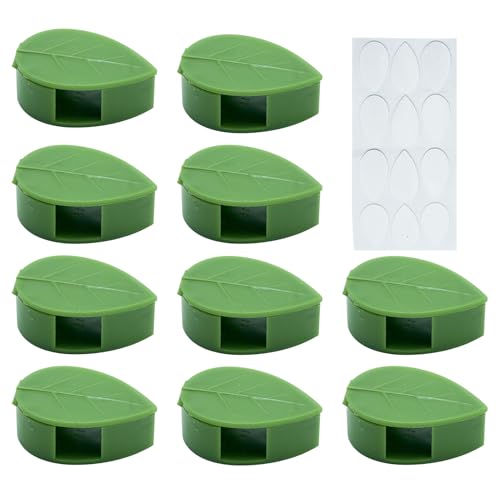 Clips para plantas, clips de apoyo para plantas, 10 piezas de soporte adhesivo de escalada, utensilios y gadgets ajustables reutilizables no dañinos para cobertizo de jardín en