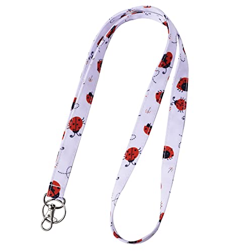 Lanière de cou mignonne en forme de coccinelle pour clés, portefeuille, porte-cartes d'identité, porte-clés cool pour femme, homme, enseignant Cover