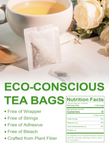 Image of TeeLux Dandelion Root Tea Bags, Mild & Smooth Flavor, Caffeine Free, 100 ct | Natural Raw Dandelion Root Herbal Tea, Sugar Free & Gluten Free, Enjoy Hot or Iced
