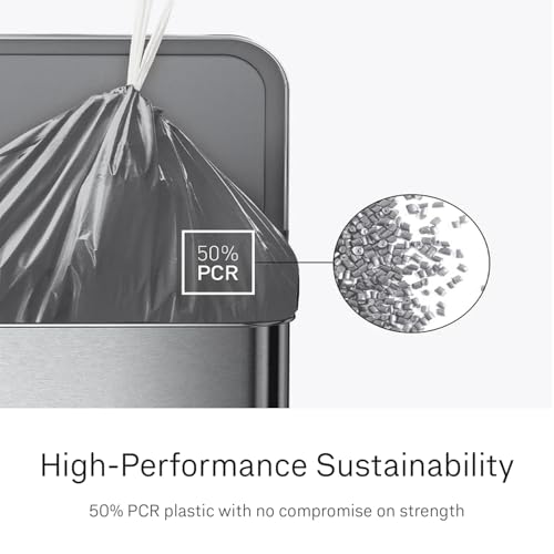 Image of simplehuman Code H 100 Count Odorsorb Custom Fit Liners, Drawstring Odor Absorbing Trash Bags, One-by-One Mess-Free Dispense, Extra Thick & Double Seamed, 50% PCR Plastic, 30-35 Liter / 8-9 Gallon