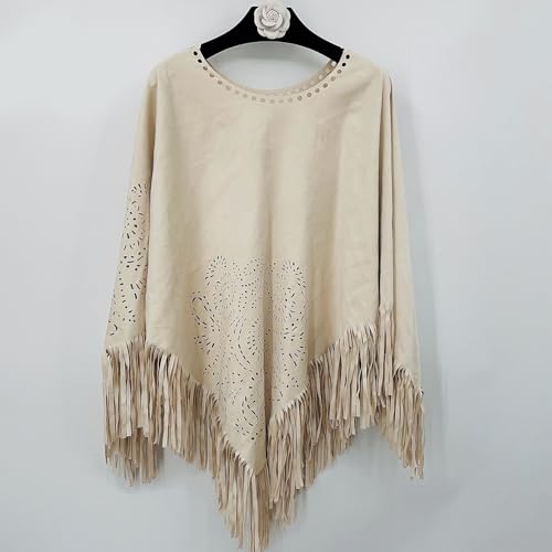 Poncho chaud haut de gamme châle vert surdimensionné à pompons - 4