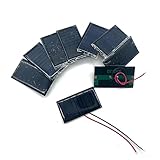 FellDen 10Pcs 5V 30mA Micro Solar Panels, Mini Solar Cells Kit Polycrystalline Solar Panels 53mmx30mm / 2.08''x 1.18''