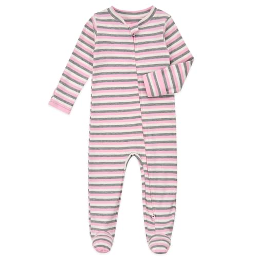 Aablexema Baby Footie Pajamas with Mittens - 3Pcs Infant Footed Sleeper Cotton Sleepwear Outfits3