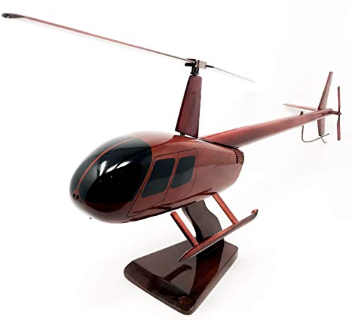 R44 Robinson Raven Helicopter Wood Model