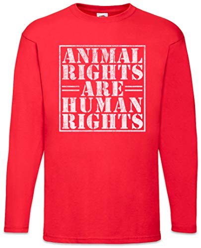 T-Shirt Long Sleeve Animal Rights are Human Rights pour Militants