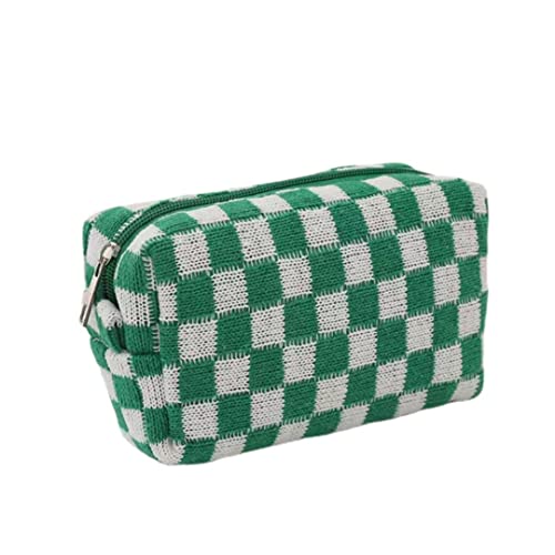 Small Cosmetic Bag Cute Makeup Bag Y2k Accessories Aesthetic Make Up Bag Y2k Purse Cosmetic Bag for Purse (Green)