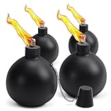 MQKIWAO 4 Pack Citronella Tabletop Torches, 25 oz Table Top Torches for Outdoor,...