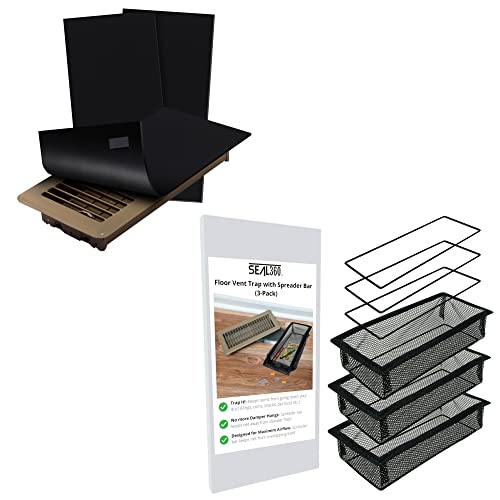 SEAL360 Magnetic Vent Cover and Trap Combo fits 4x10 Floor Vents