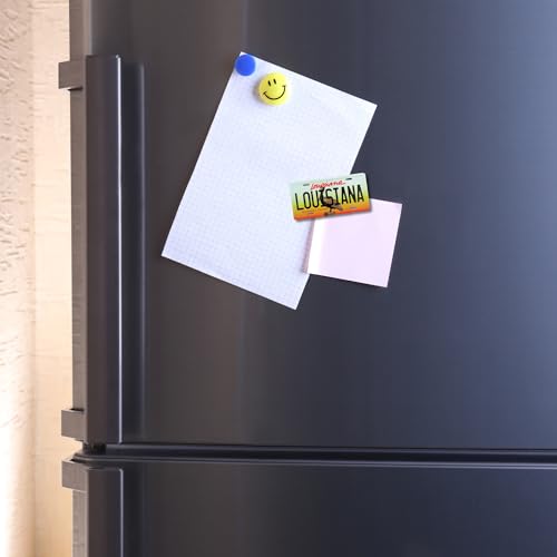Imán pequeño placa de licencia de Luisiana rectangular miniatura 3