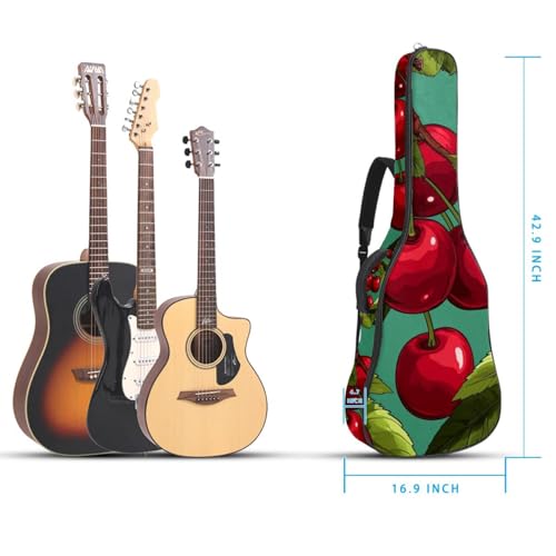 Housse guitare acoustique 109 cm imperméable Oxford cerise
