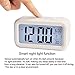 TXY LED Digital Alarm Clock Backlight Snooze Mute Calendar Desktop Electronic Bcaklight Table Clocks Desktop Clock (White)