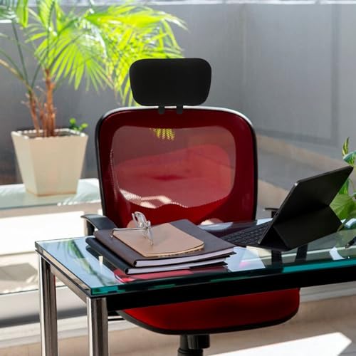 Coussin cervical chaise de bureau appui-tête réglable plastique noir - 7