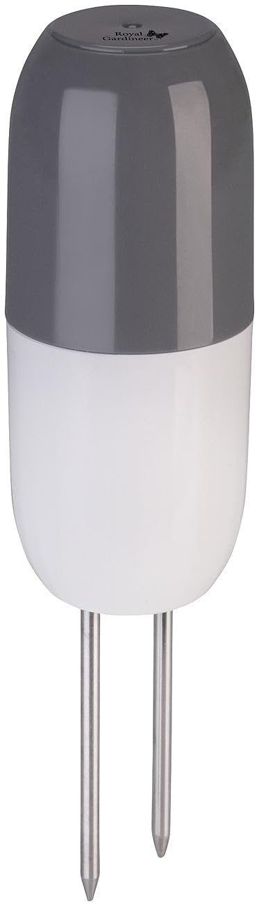 Royal Gardineer WLAN Pflanzen Sensoren: 4er-Set Smarter WLAN-Bodenfeuchtigkeits- & Temperatursensor, App (Pflanzenpflege Sensor, Boden Temperaturmessgerät)