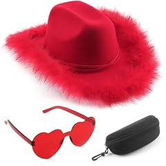01 Set: Red Hat + Eyeglasses + Eyeglass Case