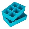 Webake 2 stuks IJsblokjesvorm siliconen groot 6-voudig ijsblokjes BPA-vrij ijsblokjesvorm 5 x 5 cm voor bier, cocktails…