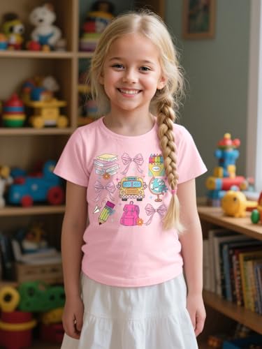 Image of Kindergarten Shirt for Girls First Day of Preschool Shirt Back to School T Shirt Summer Short Sleeve 3-7 Years