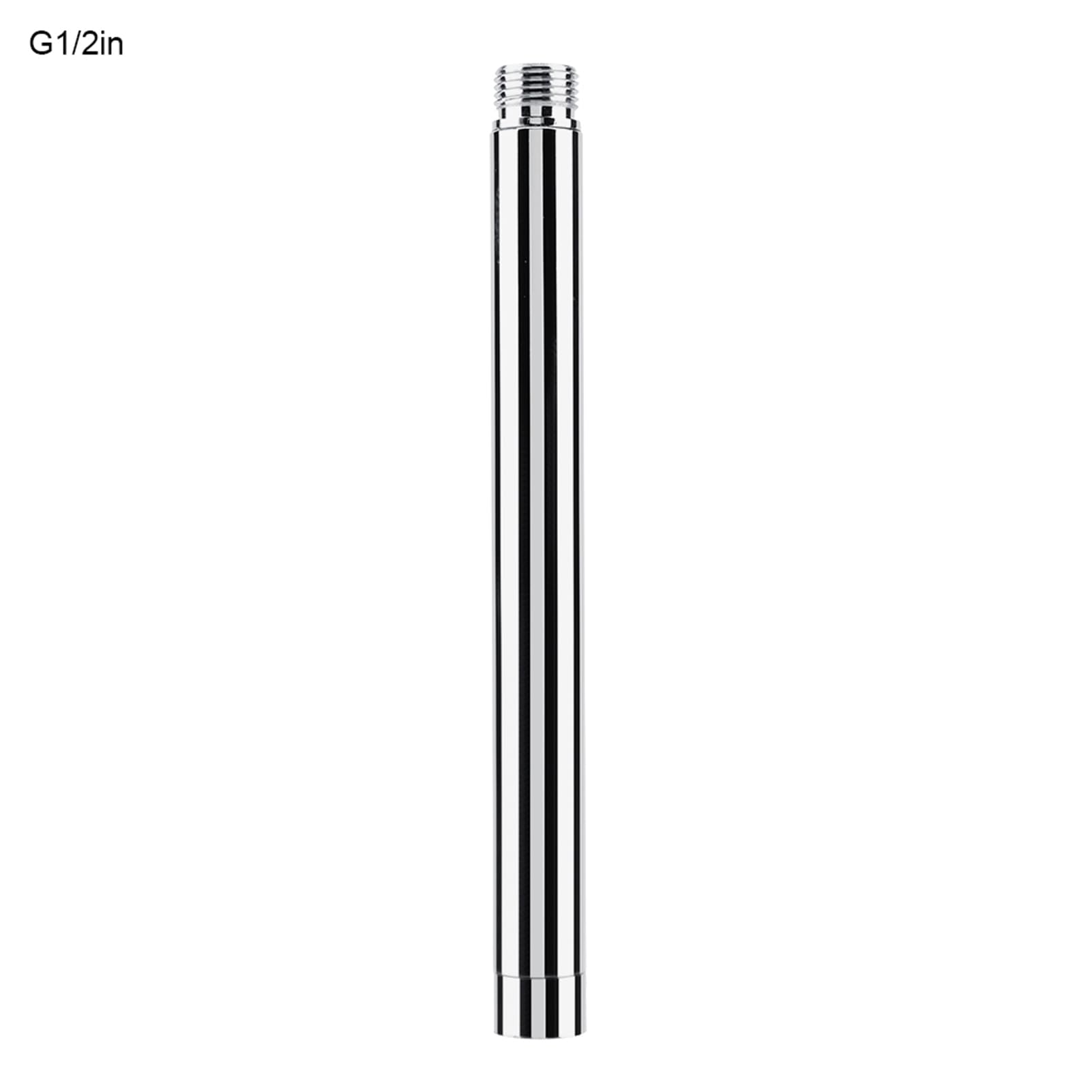 Extensor de Ducha Tubo de Acero Inoxidable, 8 Pulgadas Baño de Mano Extensión, G1/2 Redondo de Cromado Extensor de Cabezal para Accesorio Alcachofa Fija