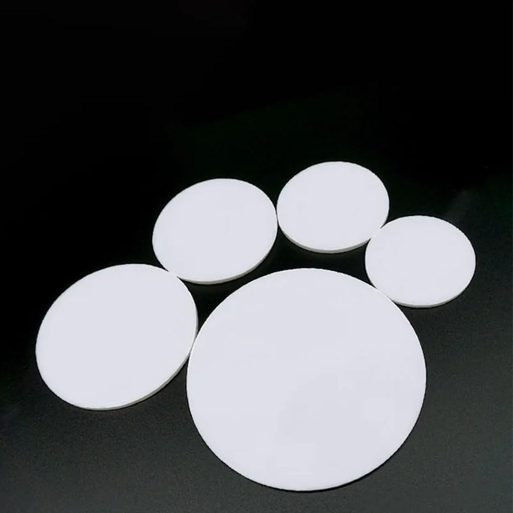 10pcs 12mm- 50mm White PTFE Circular Sealing Gaskets, 4mm Thick Solid PTFE Sheet Round High Temperature Seal Gasket(45x4mm)
