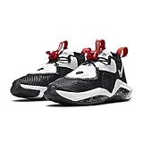 Nike Kid's (GS) Lebron Soldier XIV Basketball Shoes (7, Black/White-University Red, Numeric_7)