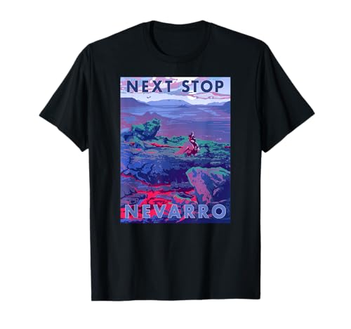 T-shirt Star Wars The Mandalorian Nevarro en coton noir pour fan de la saga