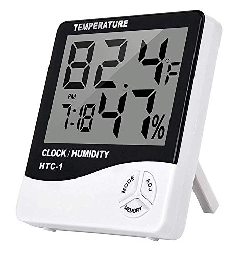 Image of 103-CTH Digital Indoor Hygrometer Thermometer with Clock by Supreme Traders Supertronics1989