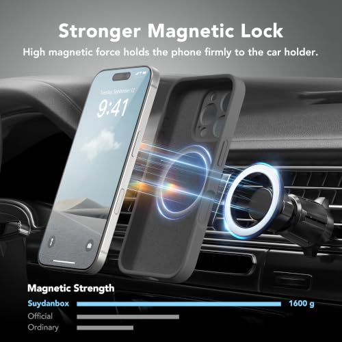 Image of Magnetic for iPhone 16 Pro Case Silicone Dark Gray