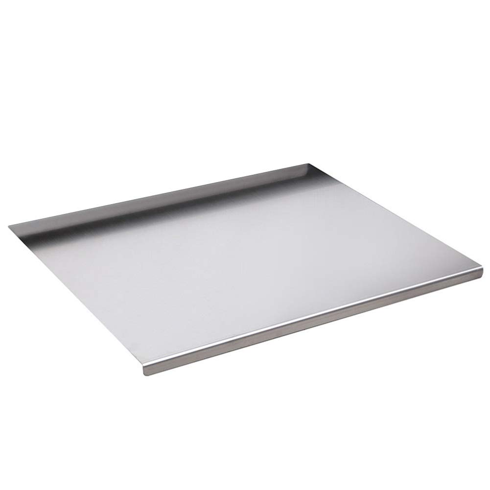 Stainless Steel Worktop Saver Cutting Boards With Curved Corner ZHAOFENGMING (Color : Silver, Size : 50X60X2MM)