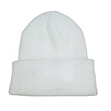 Eiodlulu Beanie Winter Hats Warm Knit Caps Soft Cute Kawaii Cartoon for Adult Women Girls (Acrylic, White)