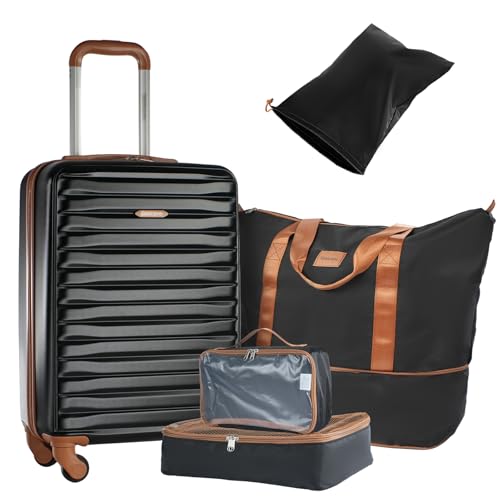 Image of 3 Piece ABS+PC Luggage Set, Carry On with Spinner & Duffle