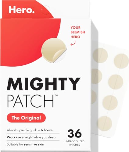 Mighty Patch Hero Cosmetics Original Nighttime Acne Pimple Patches, 36 Ct