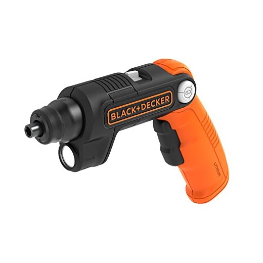 BLACK+DECKER BDCSFL20C-QW Atornillador con Batería de Litio, 5 NM, 180 RPM con linterna LED 35 lúmenes, incluye 2 puntas y cargador, 3.6 V