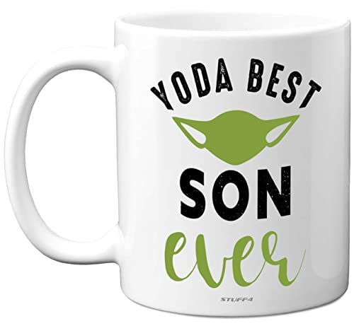 Stuff4 Son Gifts - Yoda Best - Inspirational Son Mug, Gifts from Mum, Birthday Gift from Dad, Gifts for Christmas Idea, 11oz Ceramic Dishwasher and Microwave Safe Mug