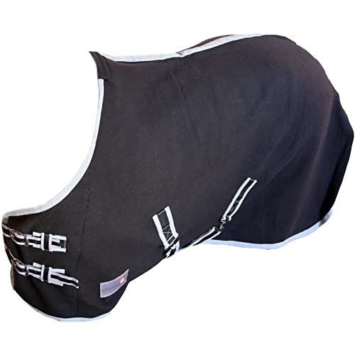Abschwitzdecke RL24 mit Kreuzgurt BASICLINE schwarz 55 cm