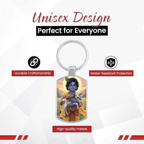 Image of Stylish Metal Keychains with Permanent Glossy Print - Inspirational Quotes & Spiritual Designs - Perfect Key chains for loved ones, Personal Use, Gifts & Return Gifts
