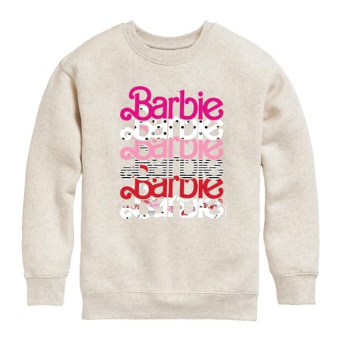 Barbie - Stacked Vday - Toddler And Youth Crewneck Fleece Sweatshirt