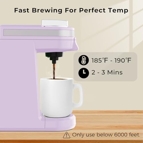 CHULUX-Mini-Coffee-Maker-for-K-Capsule-Single-Serve-Coffee-Maker-for-One-Cup-Americano-Lightweight-Pod-Coffee-Machine-Lavender CHULUX Mini Coffee Maker for K Capsule Single Serve Coffee Maker for One Cup Americano Lightweight Pod Coffee Machine Lavender
